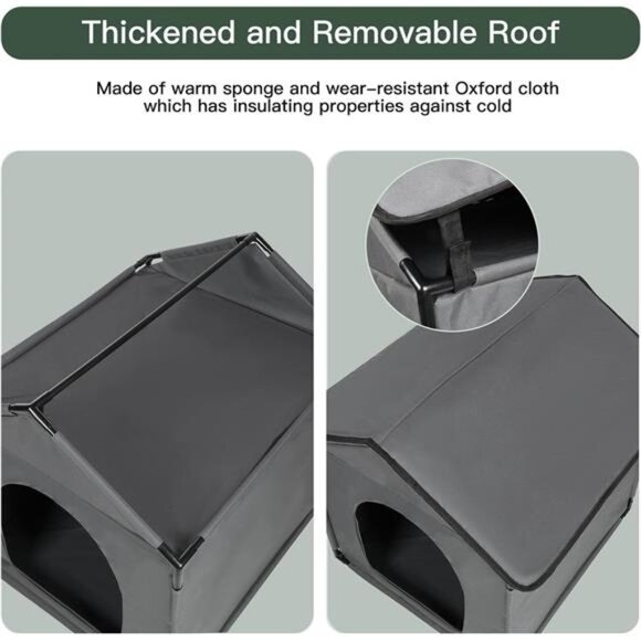 Small Dog House Soft Indoor, Gray, 22x20x18in - Picture 6 of 7